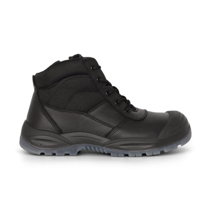 Hard Yakka Y60125 Utility Zip Sided Steel Toe Safety Boot - Black