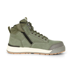 Hard Yakka Y60203 3056 Lace Up & Side Zip Steel Toe Safety Boot - Olive