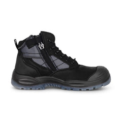 Hard Yakka Y60235 Nite Vision Hi Vis Lace Up Steel Toe Safety Boot - Black