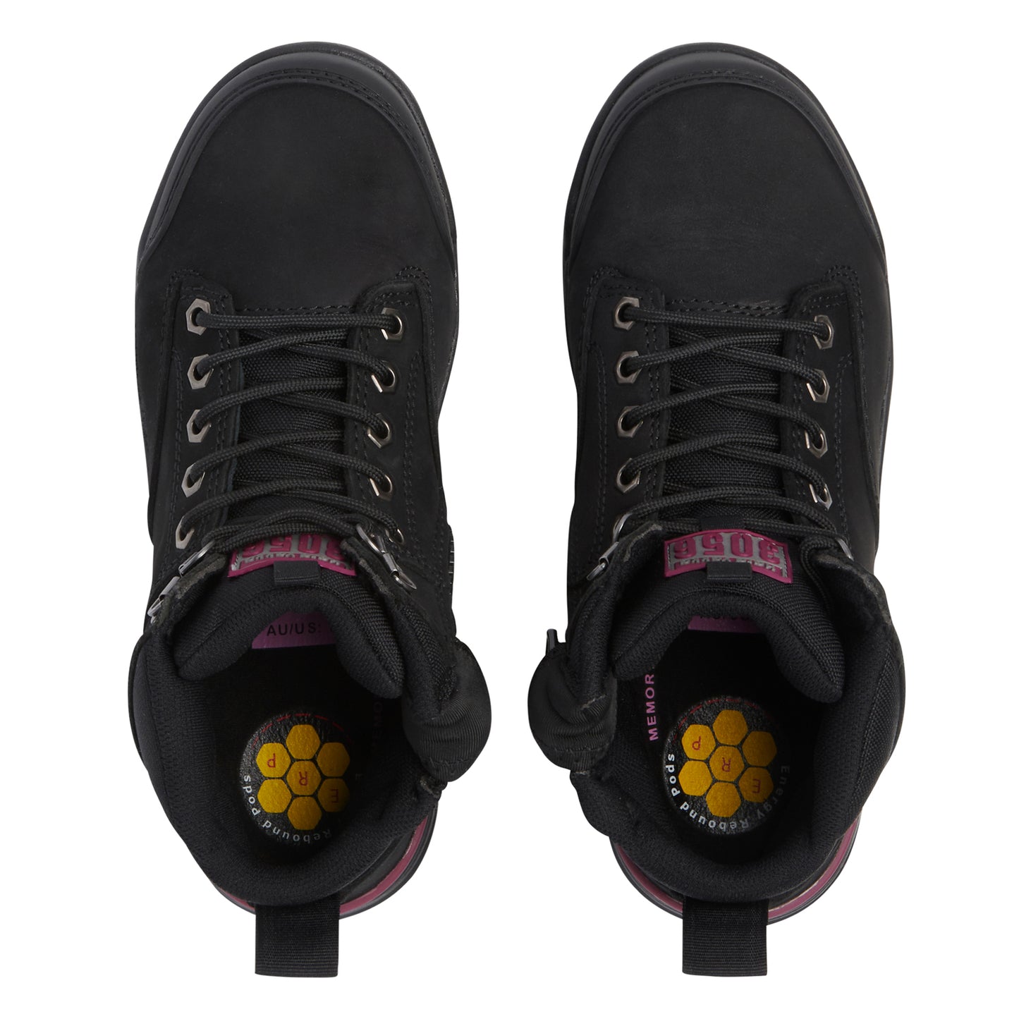Hard Yakka Y60245 Women's 3056 Lace Up & Side Zip Safety Boot - Black