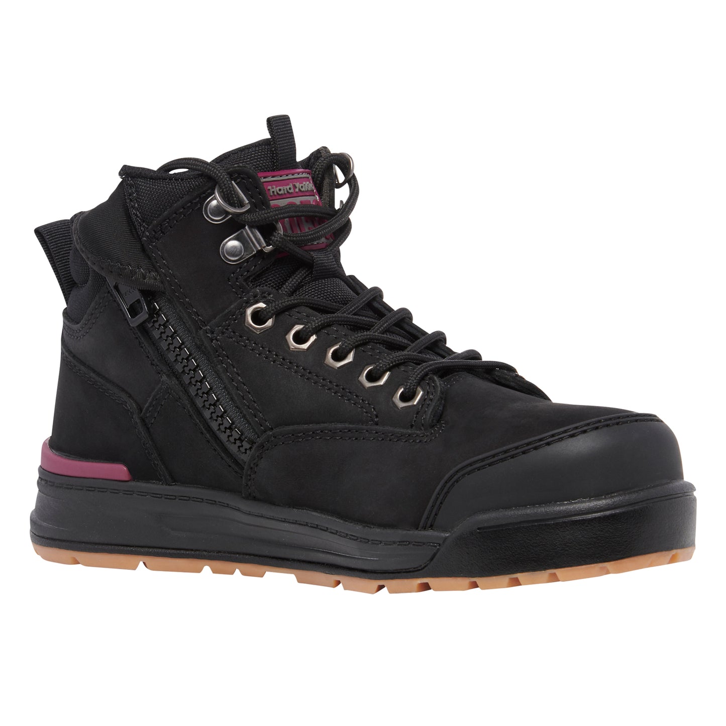 Hard Yakka Y60245 Women's 3056 Lace Up & Side Zip Safety Boot - Black