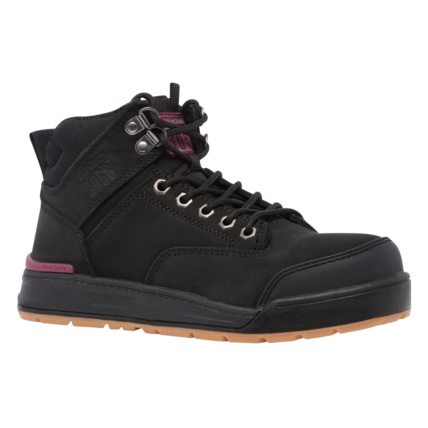 Hard Yakka Y60245 Women's 3056 Lace Up & Side Zip Safety Boot - Black