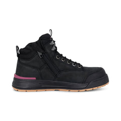 Hard Yakka Y60245 Women's 3056 Lace Up & Side Zip Safety Boot - Black