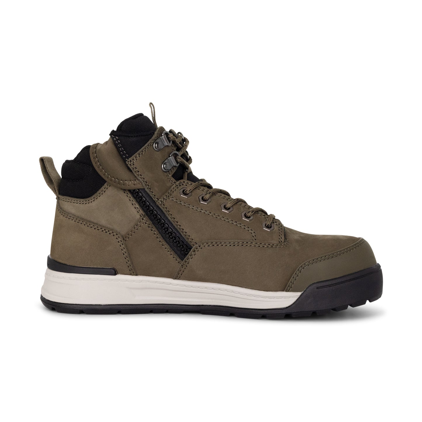Hard Yakka Y60247 3056 Lace Up & Side Zip Steel Toe Safety Boot - Cedar