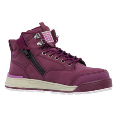 Hard Yakka Y60250 Women's 3056 Lace Up & Side Zip Safety Boot - Shiraz