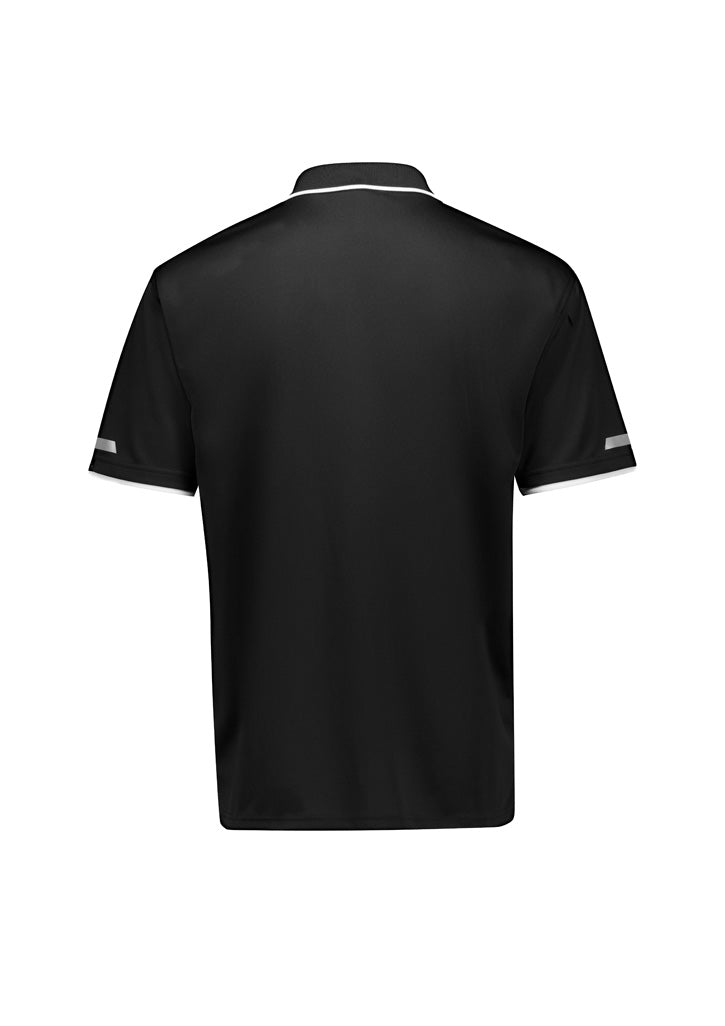 Syzmik Men's Striker Short Sleeve Polo - Black/White