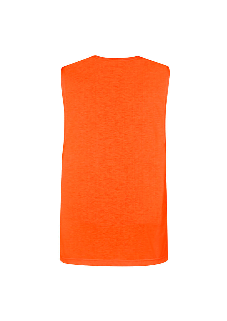 Syzmik Men's Hi Vis Sleeveless Tee - Orange