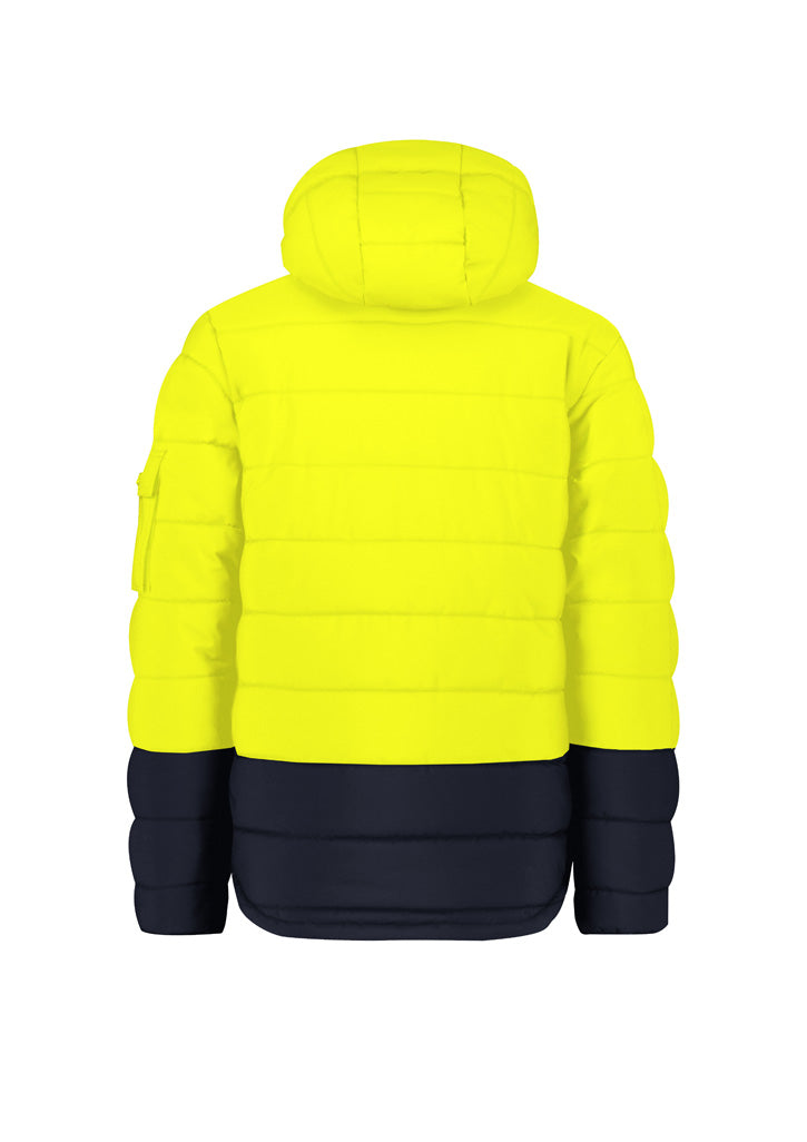 Syzmik Unisex Streetworx Hooded Puffer Jacket - Yellow/Navy