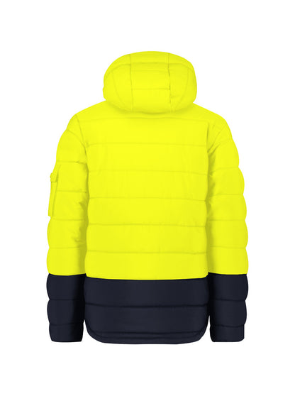 Syzmik Unisex Streetworx Hooded Puffer Jacket - Yellow/Navy