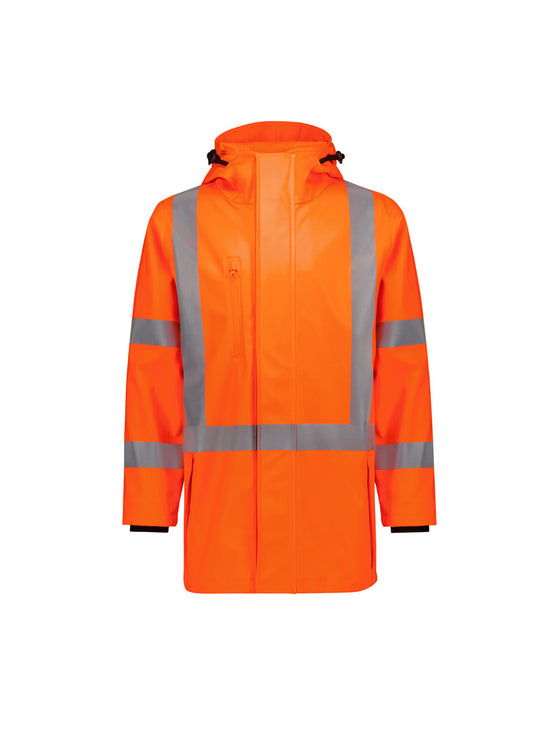 Syzmik Men's Hi Vis X Back Heavy Duty Waterproof Jacket - Orange