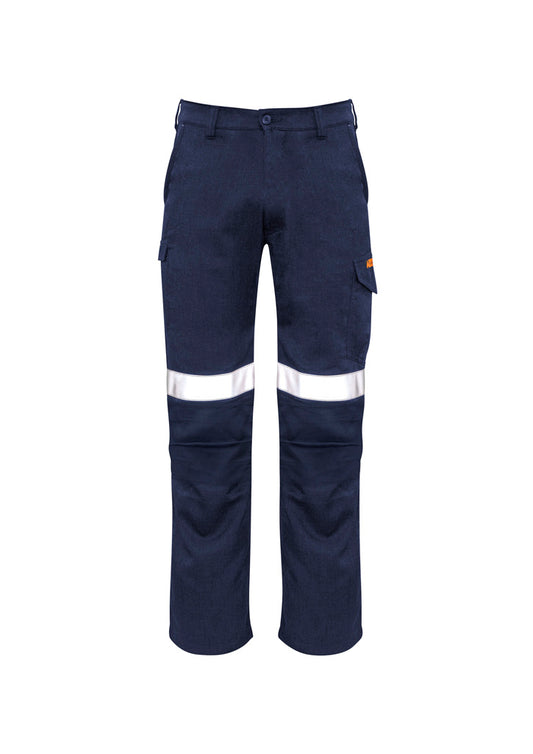 Syzmik Men's Orange Flame Taped Cargo Pant (Regular) - Navy