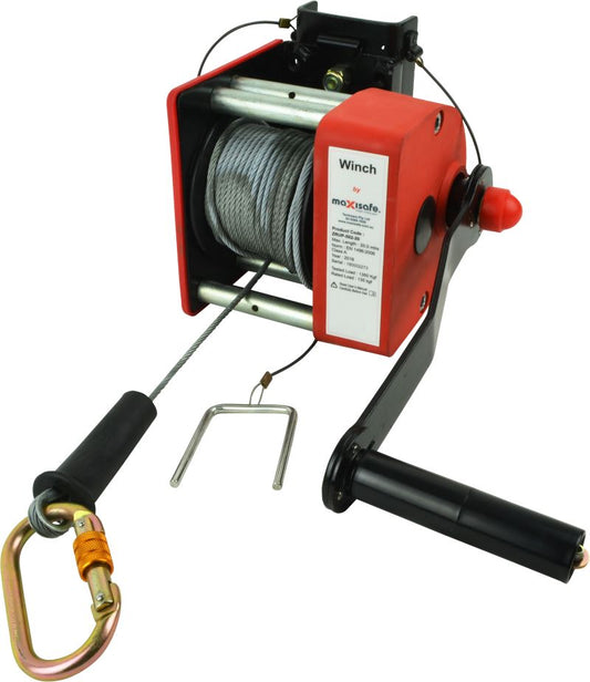 Maxisafe ZRUP-502-20 20m Tripod Winch with Pulley & Mounting Bracket
