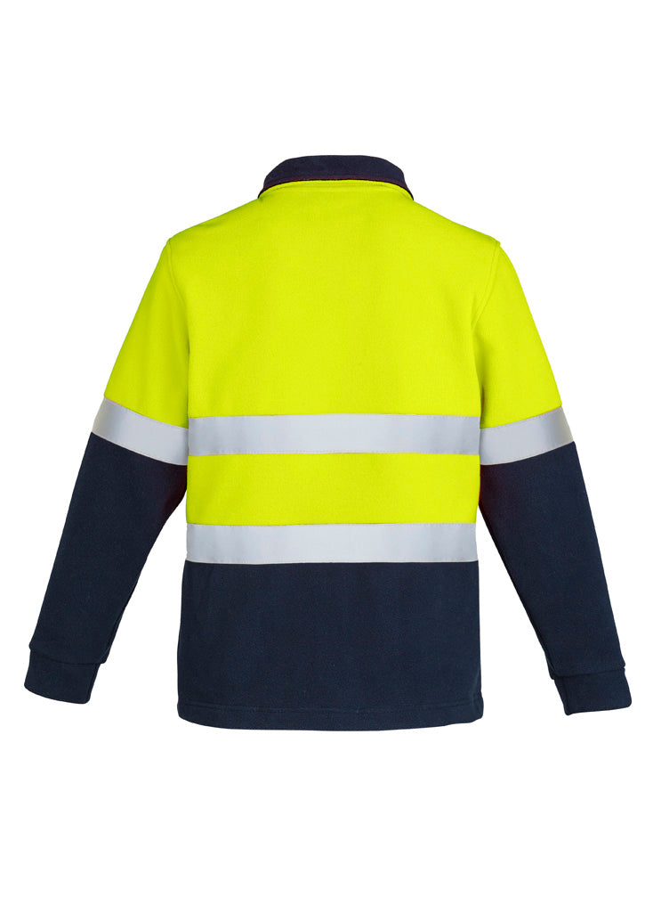 Syzmik Unisex Hi Vis Polar Fleece Pullover - Hoop Taped - Yellow/Navy