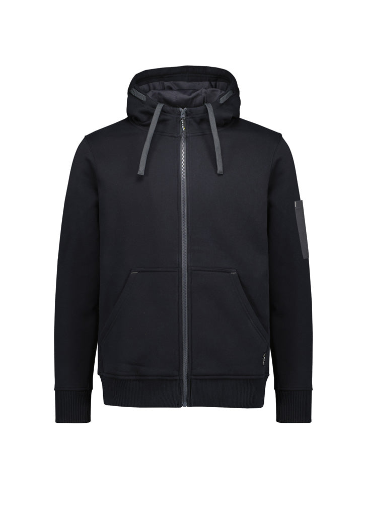 Syzmik Unisex Zip Front Multi-Pocket Hoodie - Black/Charcoal