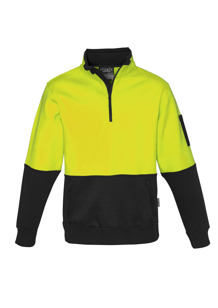 Syzmik Unisex Hi Vis 1/2 Zip Pullover - Yellow/Black