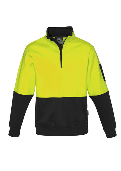 Syzmik Unisex Hi Vis 1/2 Zip Pullover - Yellow/Black