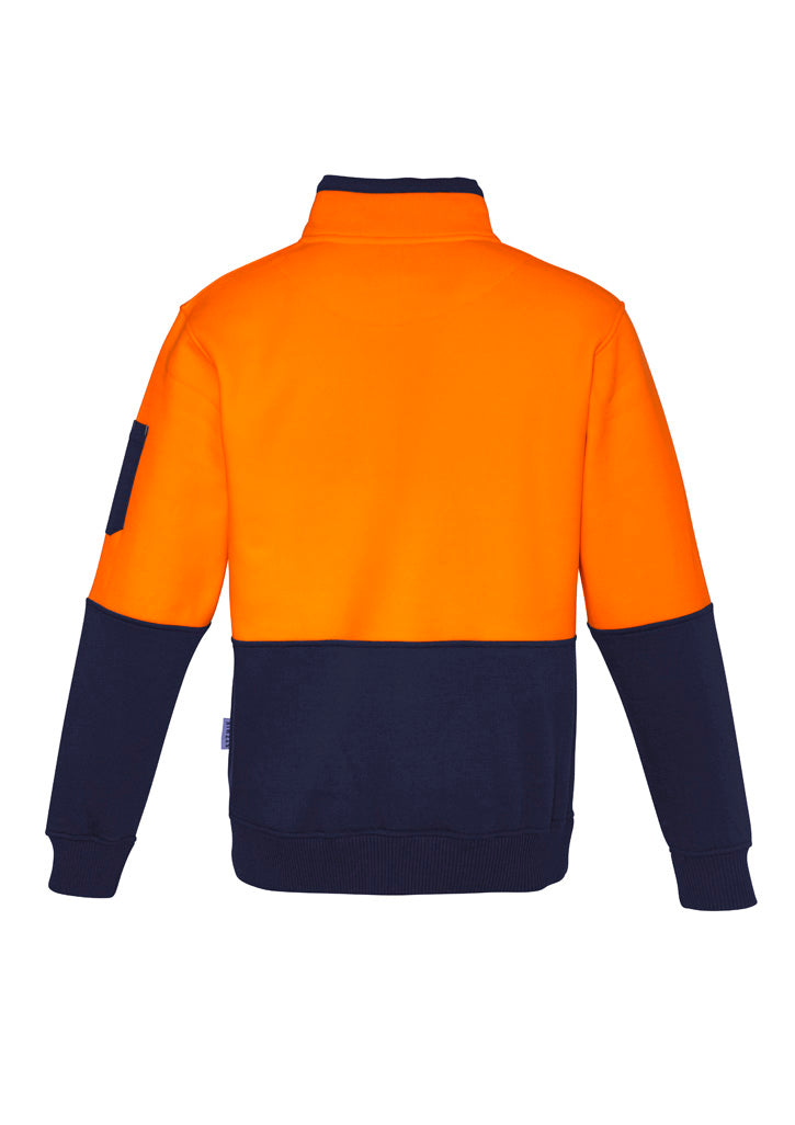 Syzmik Unisex Hi Vis 1/2 Zip Pullover - Orange/Navy