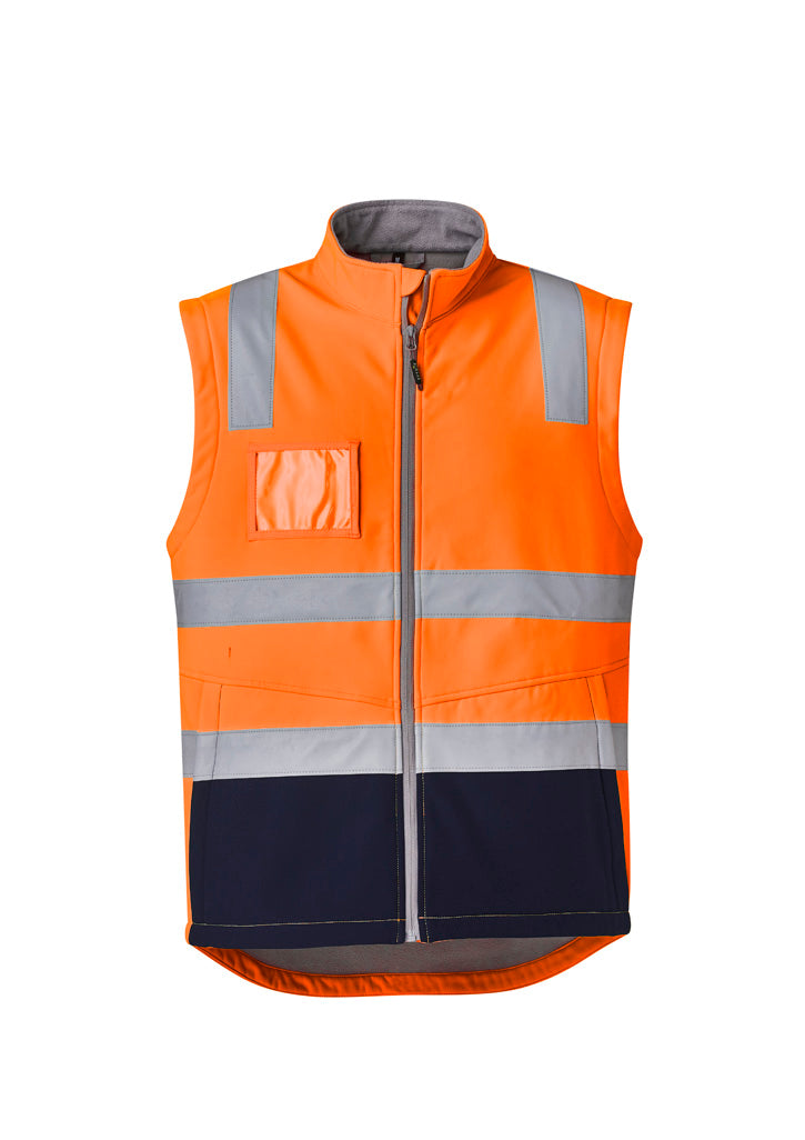 Syzmik Unisex Hi Vis Softshell Vest - Orange/Navy