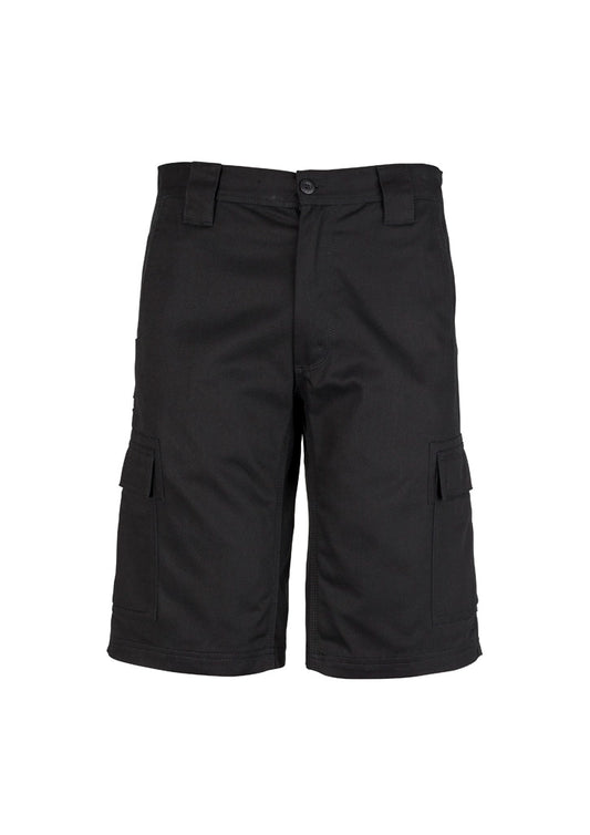 Syzmik Men's Midweight Drill Cargo Short - Black