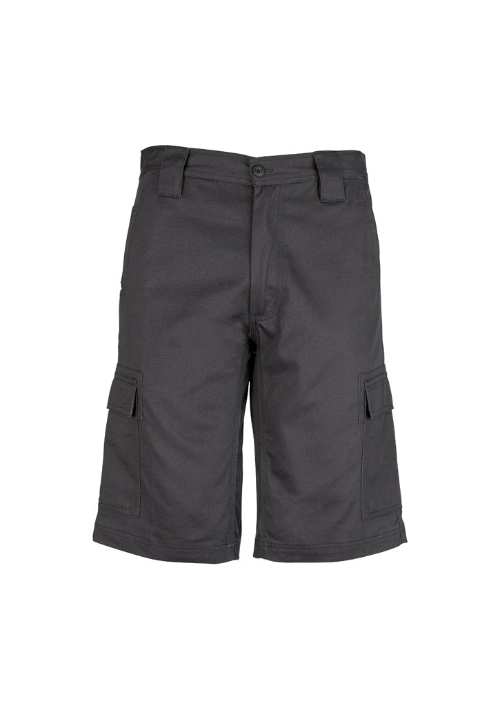 Syzmik Men's Midweight Drill Cargo Short - Charcoal