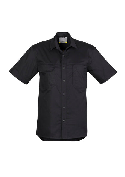 Syzmik Men's Lightweight Tradie Short Sleeve Shirt - Black