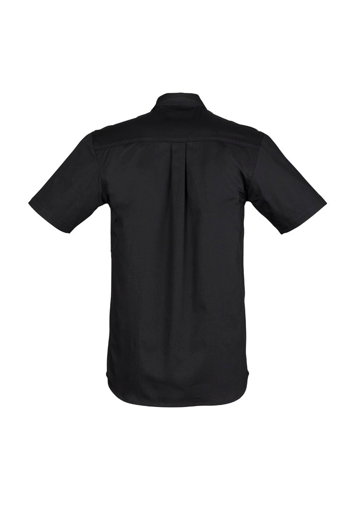 Syzmik Men's Lightweight Tradie Short Sleeve Shirt - Black
