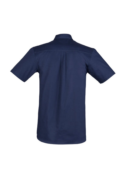 Syzmik Men's Lightweight Tradie Short Sleeve Shirt - Blue