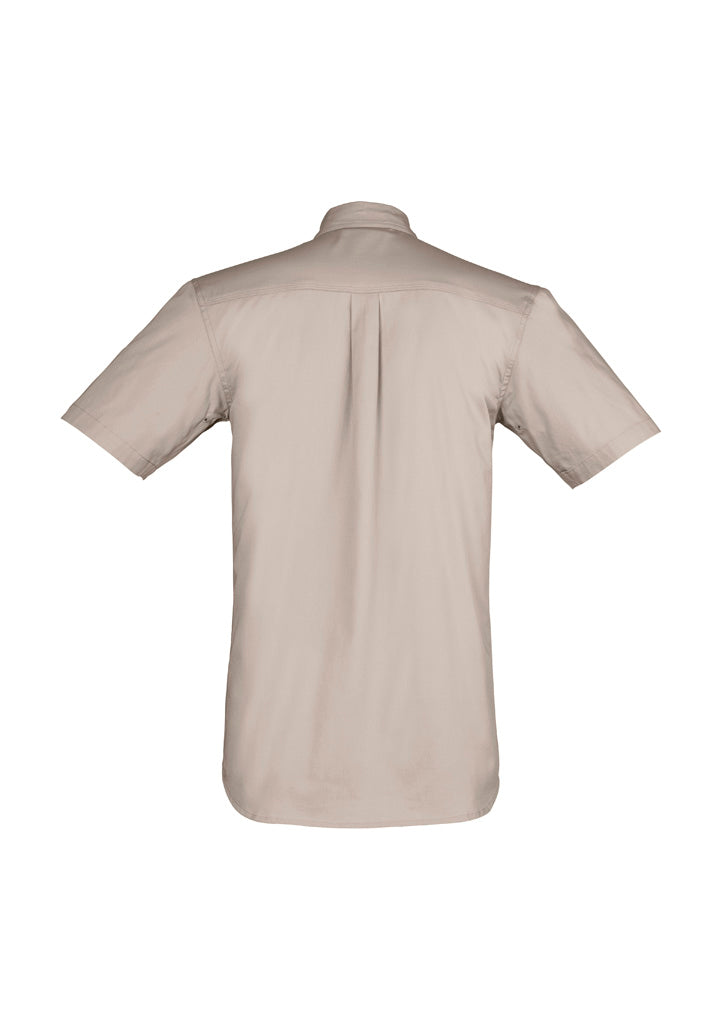 Syzmik Men's Lightweight Tradie Short Sleeve Shirt - Sand