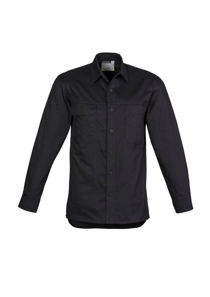 Syzmik Men's Lightweight Tradie Long Sleeve Shirt - Black