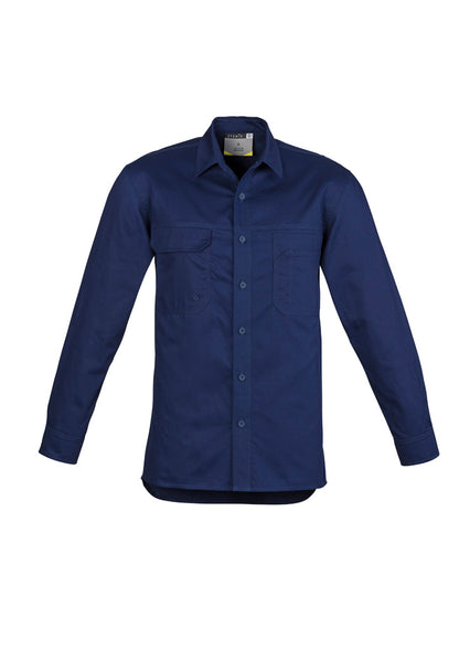 Syzmik Men's Lightweight Tradie Long Sleeve Shirt - Blue