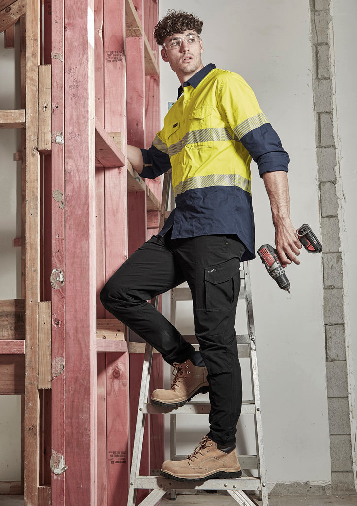 Men's Rugged Cooling Hi Vis Segmented Tape Long Sleeve Shirt