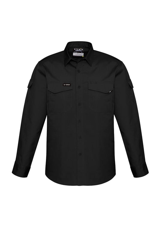 Syzmik Men's Rugged Cooling Long Sleeve Shirt - Black