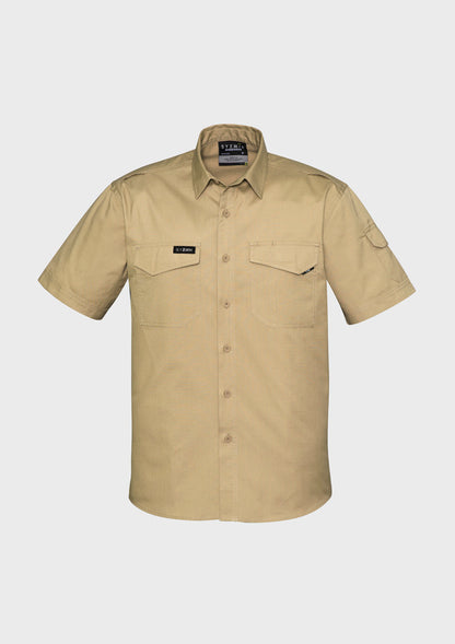 Syzmik Men's Rugged Cooling Short Sleeve Shirt - Khaki