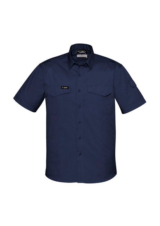 Syzmik Men's Rugged Cooling Short Sleeve Shirt - Navy