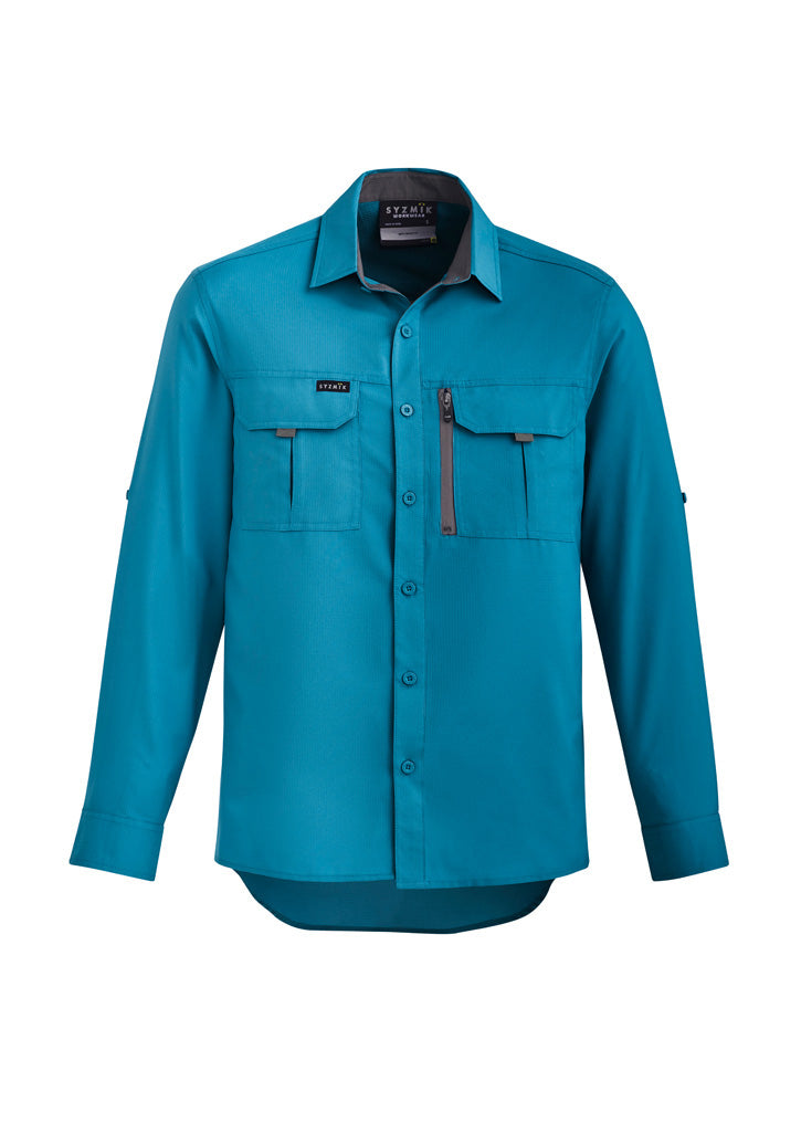 Syzmik Men's Outdoor Long Sleeve Shirt - Diesel