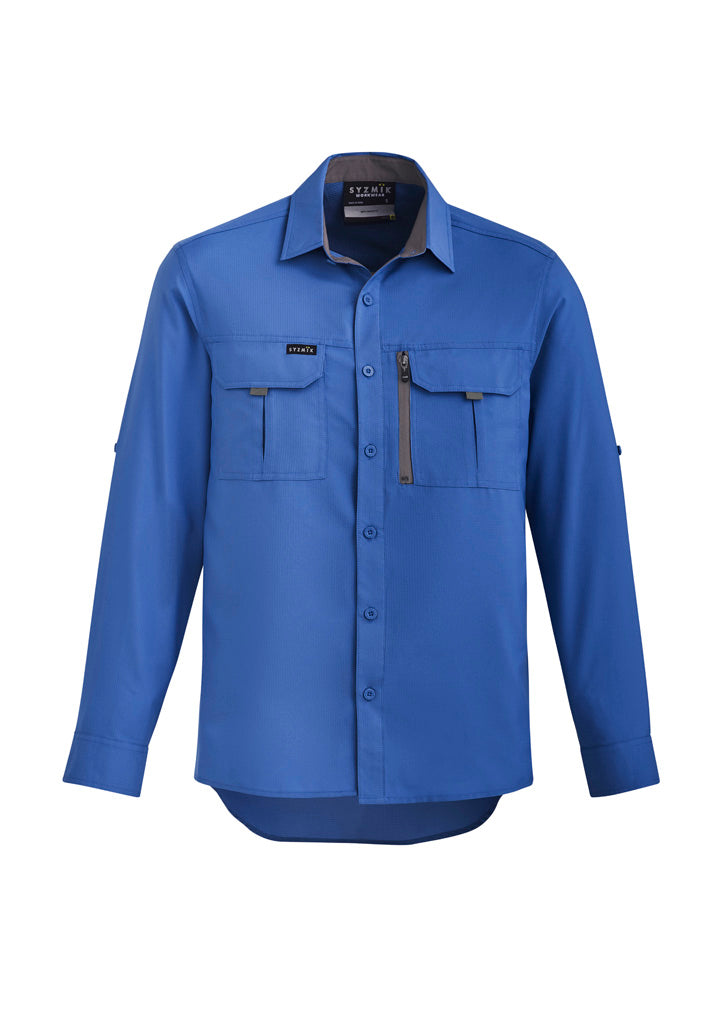 Syzmik Men's Outdoor Long Sleeve Shirt - Blue