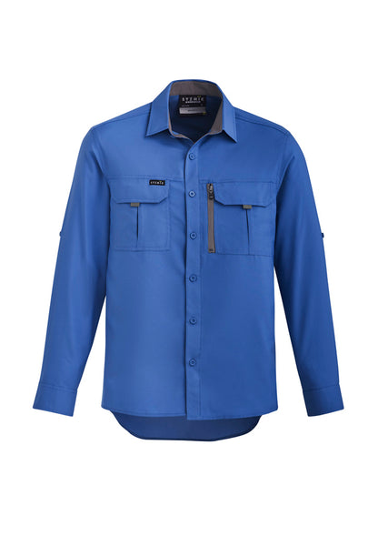 Syzmik Men's Outdoor Long Sleeve Shirt - Blue