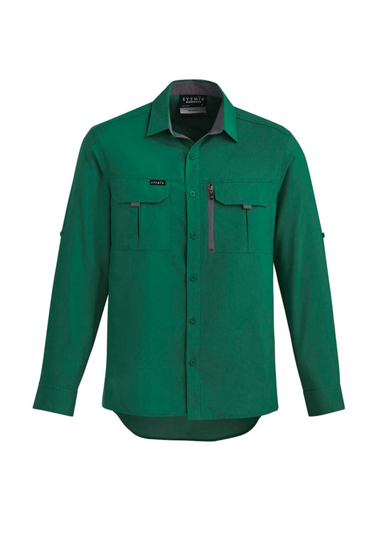 Syzmik Men's Outdoor Long Sleeve Shirt - Green