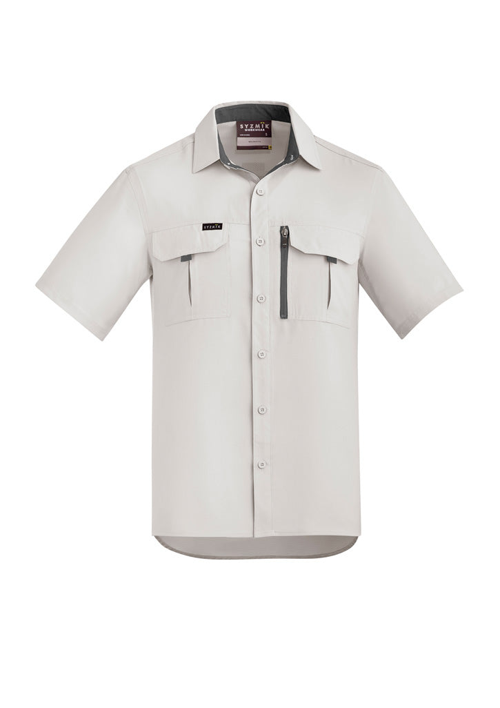Syzmik Men's Outdoor Short Sleeve Shirt - Natural