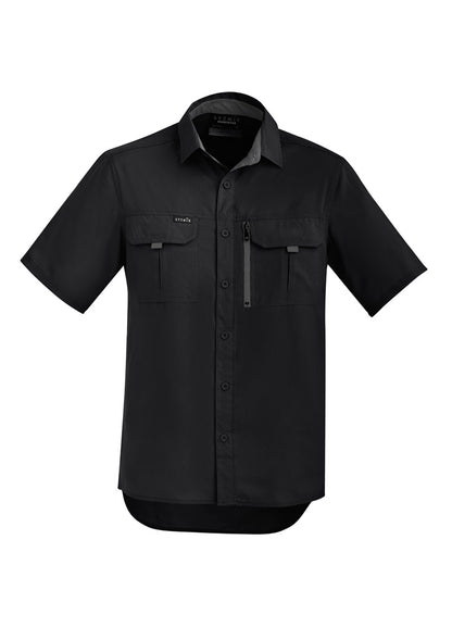 Syzmik Men's Outdoor Short Sleeve Shirt - Black