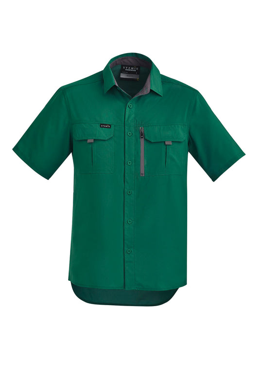 Syzmik Men's Outdoor Short Sleeve Shirt - Green