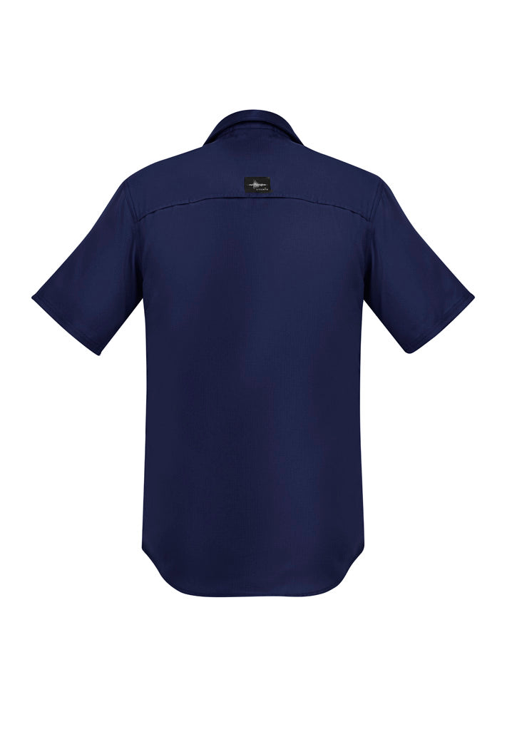 Syzmik Men's Outdoor Short Sleeve Shirt - Navy
