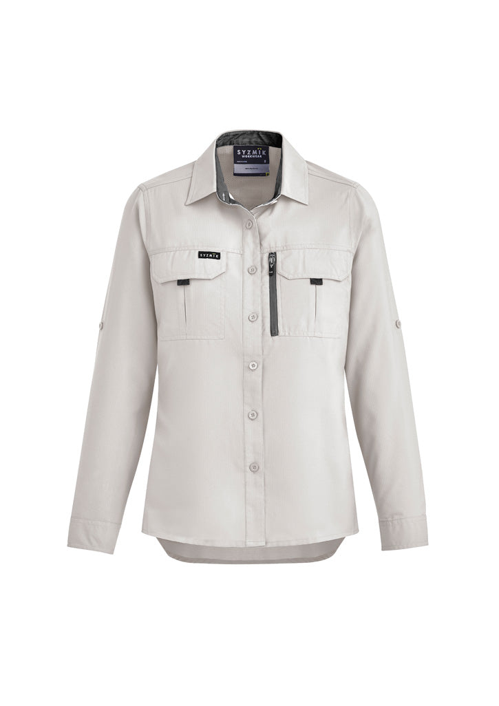 Syzmik Women's Outdoor Long Sleeve Shirt - Natural