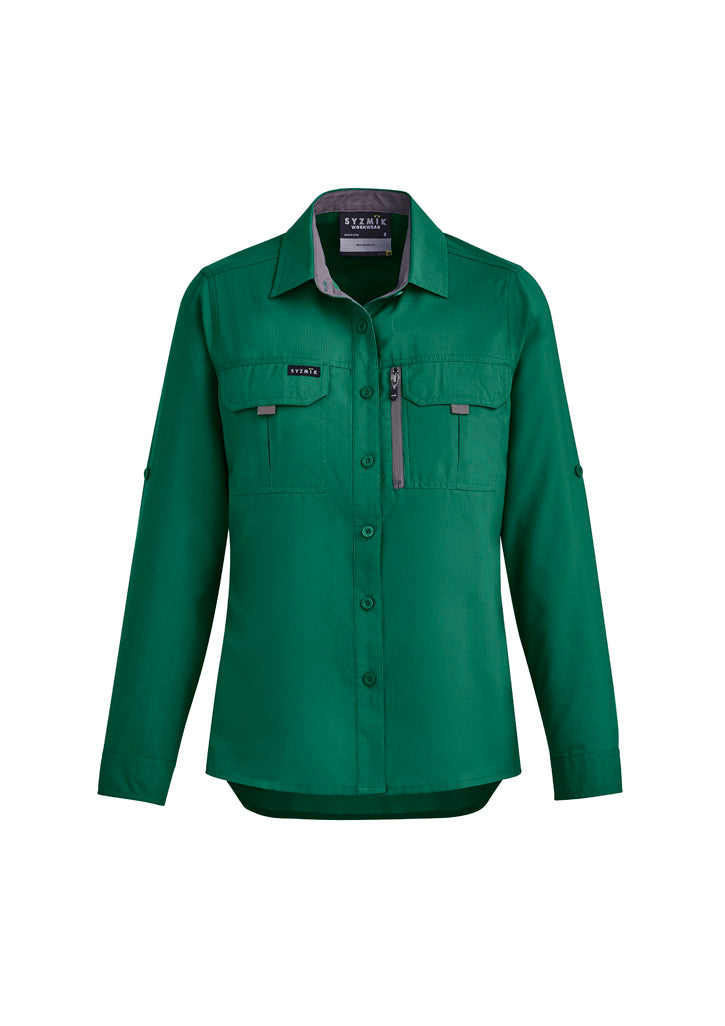 Syzmik Women's Outdoor Long Sleeve Shirt - Green
