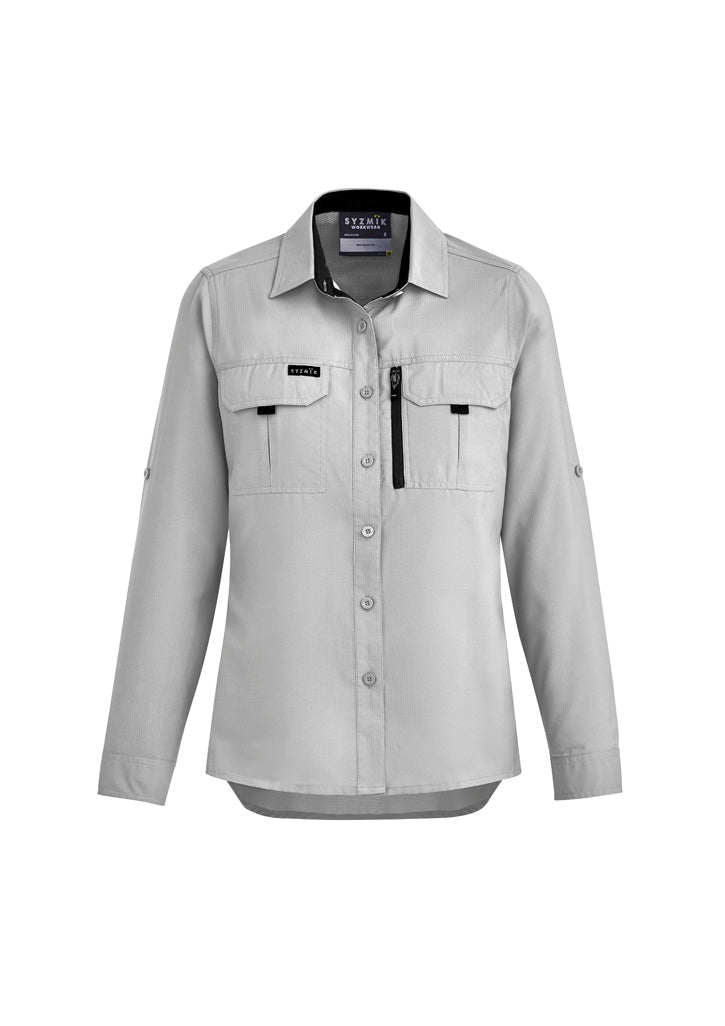 Syzmik Women's Outdoor Long Sleeve Shirt - Stone