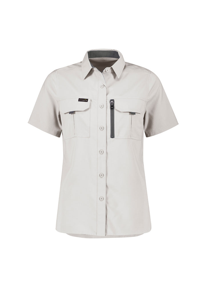 Syzmik Women's Outdoor Short Sleeve Shirt - Natural
