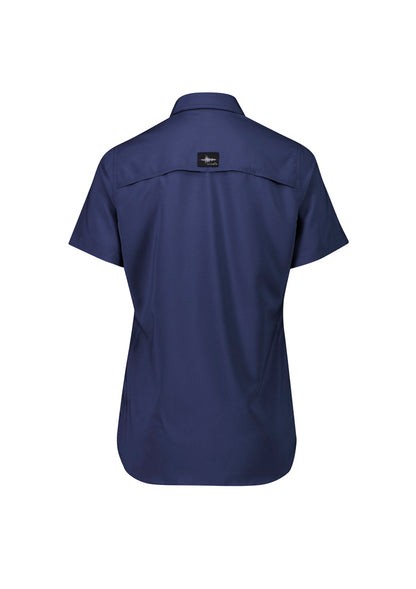 Syzmik Women's Outdoor Short Sleeve Shirt - Navy