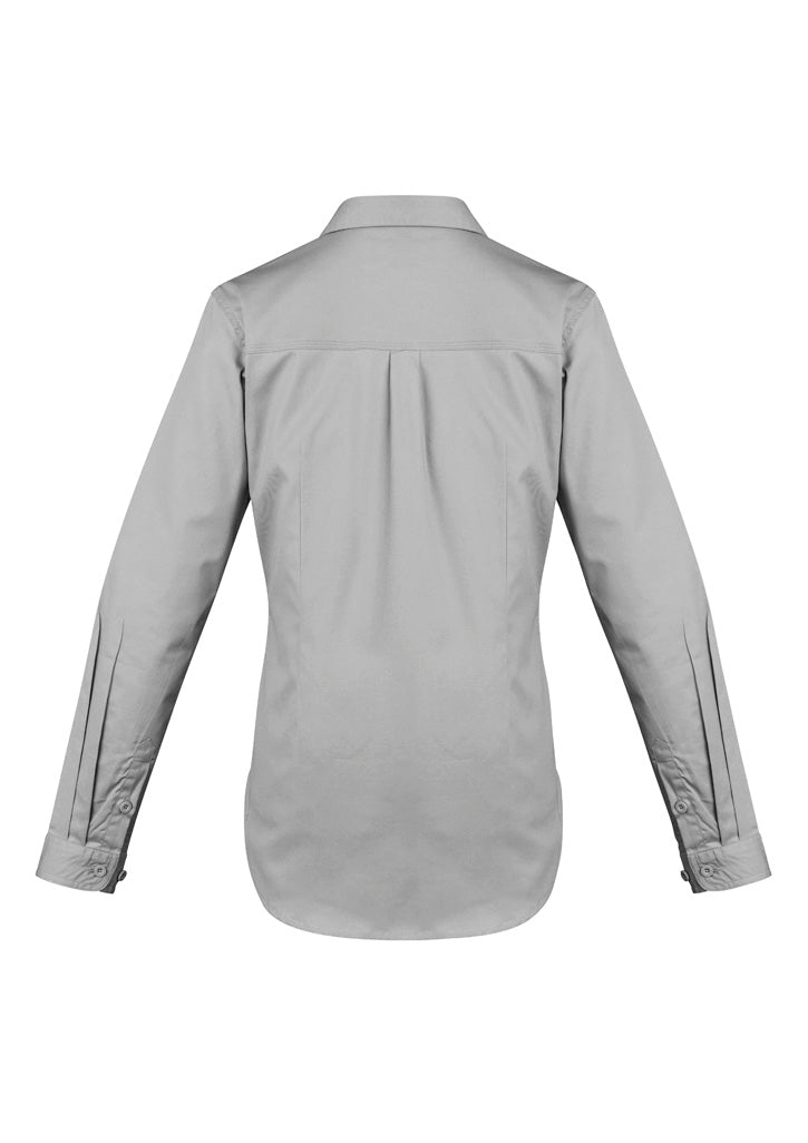 Syzmik Women's Lightweight Tradie Long Sleeve Shirt - Grey