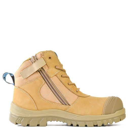ZIPPY- WHEAT ZIP SIDED SAFETY BOOT