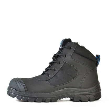 ZIPPY- BLACK ZIP SIDED SAFETY BOOT